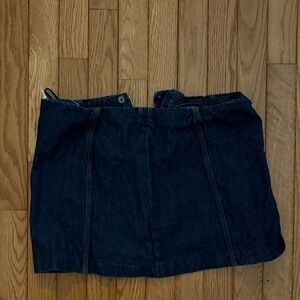 Divided Dark Blue Mini Skirt